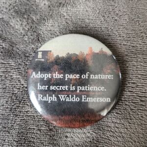Ralph Waldo Emerson Quote Button Pin